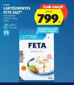 ALDI LYTTOS LAKTZMENTES FETA SAJT ajánlat