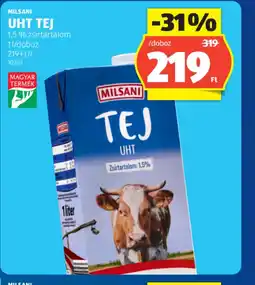 ALDI MILSANI UHT TEJ ajánlat