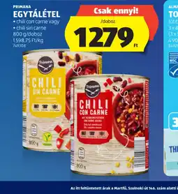 ALDI PRIMANA EGYTÁLÉTEL ajánlat