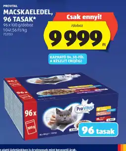 ALDI PREVITAL MACSKAELEDEL ajánlat