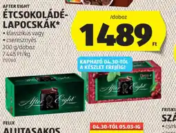 ALDI AFTER EIGHT ÉTCSOKOLÁDÉ-LAPOCSKÁK ajánlat