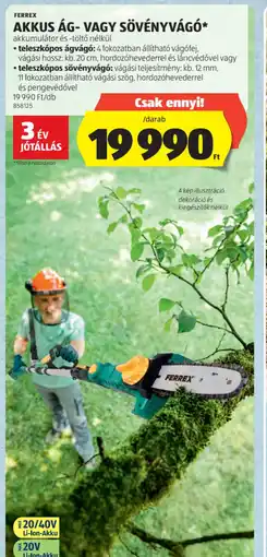 ALDI FERREX AKKUS ÁG- VAGY SÖVÉNYVÁG ajánlat