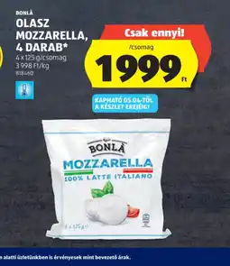 ALDI BONLÁ OLASZ MOZZARELLA ajánlat