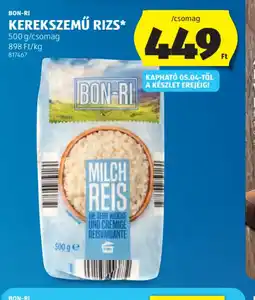 ALDI BON-RI KEREKSZEMŰ RIZS ajánlat