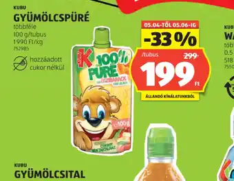 ALDI KUBU GYÜMÖLCSPÜRÉ ajánlat