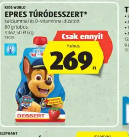 ALDI KIDS WORLD EPRES TÚRDESSZERT ajánlat