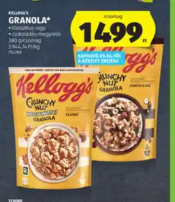 ALDI KELLOGG'S GRANOLA ajánlat