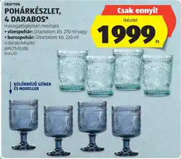 ALDI CROFTON POHÁRKÉSZLET, 4 DARABOS ajánlat