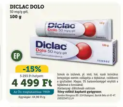 Mosoly patikák DICLAC DOLO gél ajánlat
