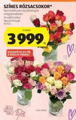 ALDI Színes rózsacsokor ajánlat