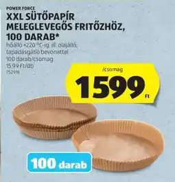 ALDI XXL Sütőpapír Meleglevegős Fritőzhöz, 100 Darab ajánlat