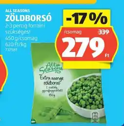 ALDI ALL SEASONS ZÖLDBORSÓ ajánlat