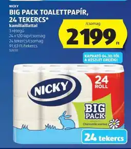 ALDI NICKY BIG PACK TOALETTPAPÍR, 24 TEKERCS ajánlat