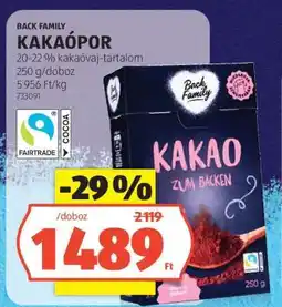 ALDI BACK FAMILY KAKAÓPOR ajánlat
