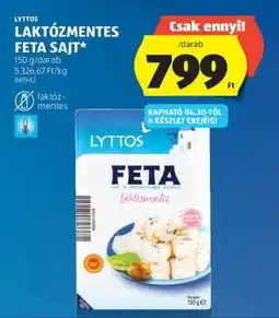 ALDI LYTTOS LAKTÓZMENTES FETA SAJT ajánlat