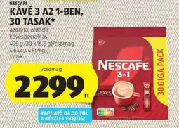 ALDI NESCAFÉ KÁVÉ 3 AZ 1-BEN, 30 TASAK ajánlat