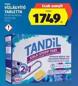 ALDI TANDIL VÍZLÁGYÍTÓ TABLETTA ajánlat