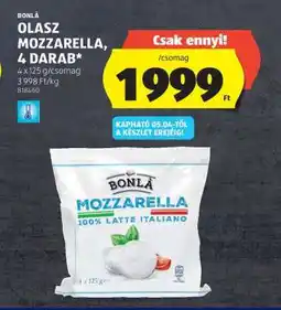 ALDI Bonlá Olasz Mozzarella, 4 darab ajánlat