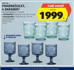 ALDI CROFTON POHÁRKÉSZLET, 4 DARABOS ajánlat