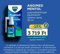 Mosoly patikák ANGIMED MENTOL spray ajánlat