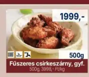 Fűszeres csirkeszárny, gyf