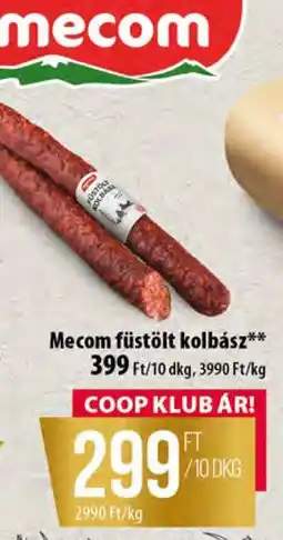 Coop Mecom füstölt kolbász ajánlat