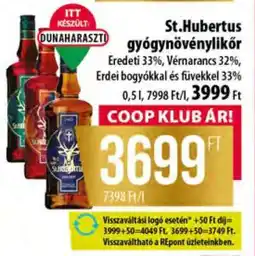 Coop St. Hubertus gyógynövénylikőr ajánlat