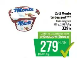 Coop Zott Monte Tejdesszert ajánlat