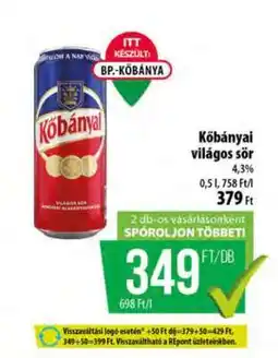 Coop KŐBÁNYAI Világos sör ajánlat