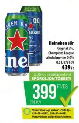 Coop Heineken sör ajánlat
