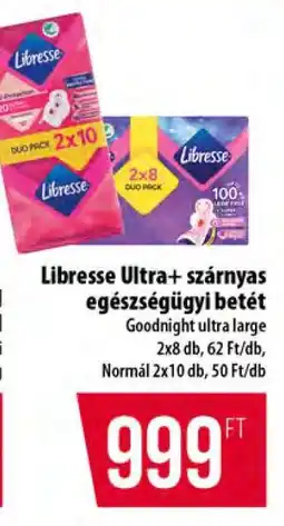Coop Libresse Ultra+ szárnyas egészségügyi betét ajánlat