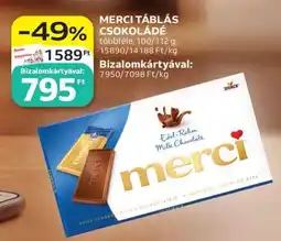 Auchan MERCI TÁBLÁS CSOKOLÁDÉ ajánlat