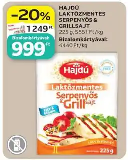 Auchan HAJDÚ LAKTÓZMENTES SERPENYŐS & GRILLSAJT ajánlat