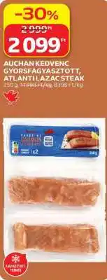 Auchan AUCHAN KEDVENC GYORSFAGYASZTOTT, ATLANTI LAZAC STEAK ajánlat