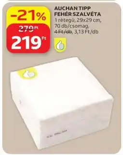 Auchan AUCHAN TIPP FEHÉR SZALVÉTA ajánlat