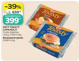 Auchan Zott Toasty Lapkasajt ajánlat