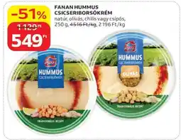 Auchan FANAN HUMMUS CSICSERIBORSÓKRÉM ajánlat