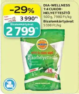 Auchan DIA-WELLNESS 1:4 Cukorhelyettesítő ajánlat
