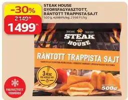 Auchan STEAK HOUSE GYORSFAGYASZTOTT RÁNTOTT TRAPPISTA SAJT ajánlat