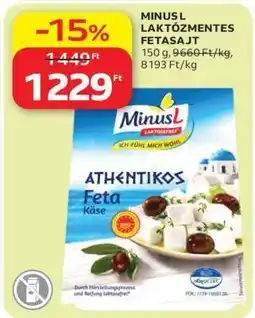 Auchan MINUS L LAKTÓZMENTES FETASAJT ajánlat