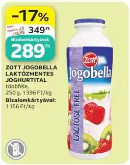 Auchan Zott Jogobella Laktózmentes Joghurtital ajánlat