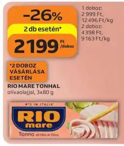 Auchan RIO MARE TONHAL olívaolajjal, 3x80 g ajánlat