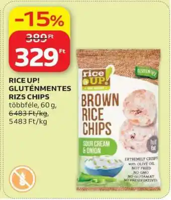 Auchan RICE UP! GLUTÉNMENTES RIZS CHIPS ajánlat