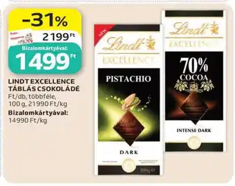 Auchan Lindt Excellence táblás csokoládé ajánlat