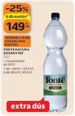 Auchan Fonte Natura Ásványvíz ajánlat