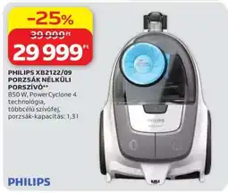 Auchan PHILIPS XB2122/09 Porzsák nélküli porszívó ajánlat