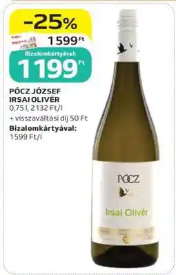 Auchan Pócz József Irsai Olivér ajánlat