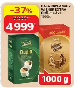 Auchan Gala Dupla vagy Wiener Extra Őrölt Kávé ajánlat