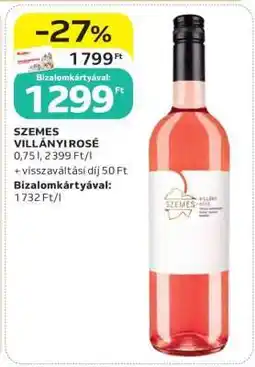 Auchan SZEMES VILLÁNYI ROSÉ ajánlat