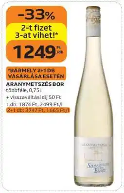 Auchan ARANYMETSZÉS BOR ajánlat